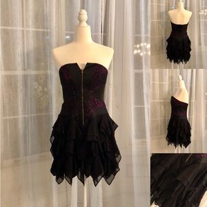 JILL STUART Strapless Short Dress  ruffles Size 6